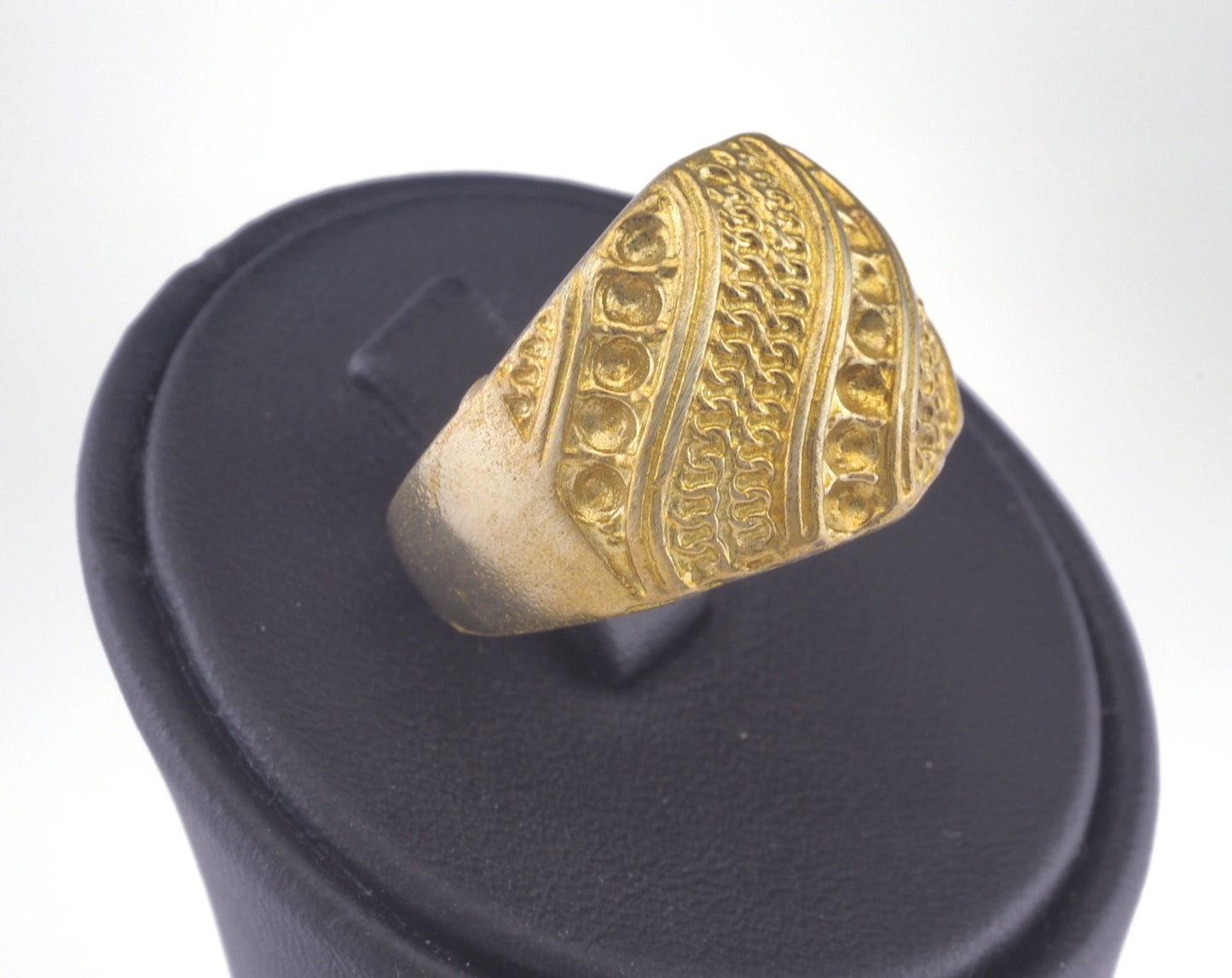 Ring Adjustable Ring Bezel - Raw brass (18mm 7.5US inner size - Adjustable ) OZ2845