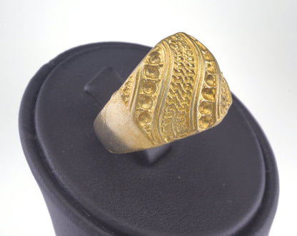 Ring Adjustable Ring Bezel - Raw brass (18mm 7.5US inner size - Adjustable ) OZ2845