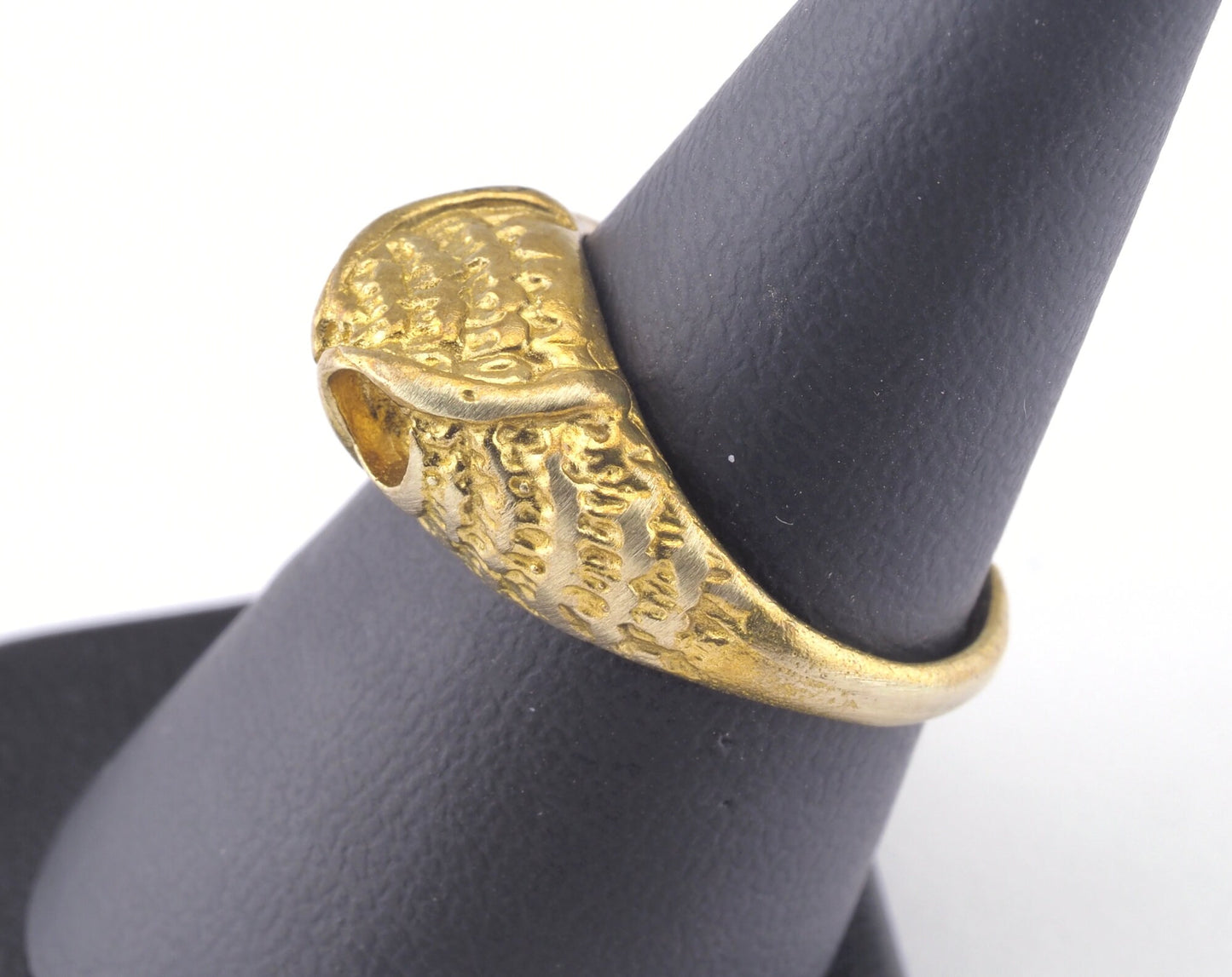 Ring Owl Adjustable Ring Bezel - Raw brass (17mm 7US inner size - Adjustable ) OZ2848