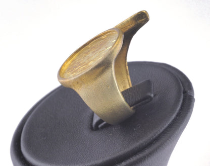 Ring Adjustable Ring 13x18 Bezel - Raw brass (18mm 7.5US inner size - Adjustable ) OZ2851