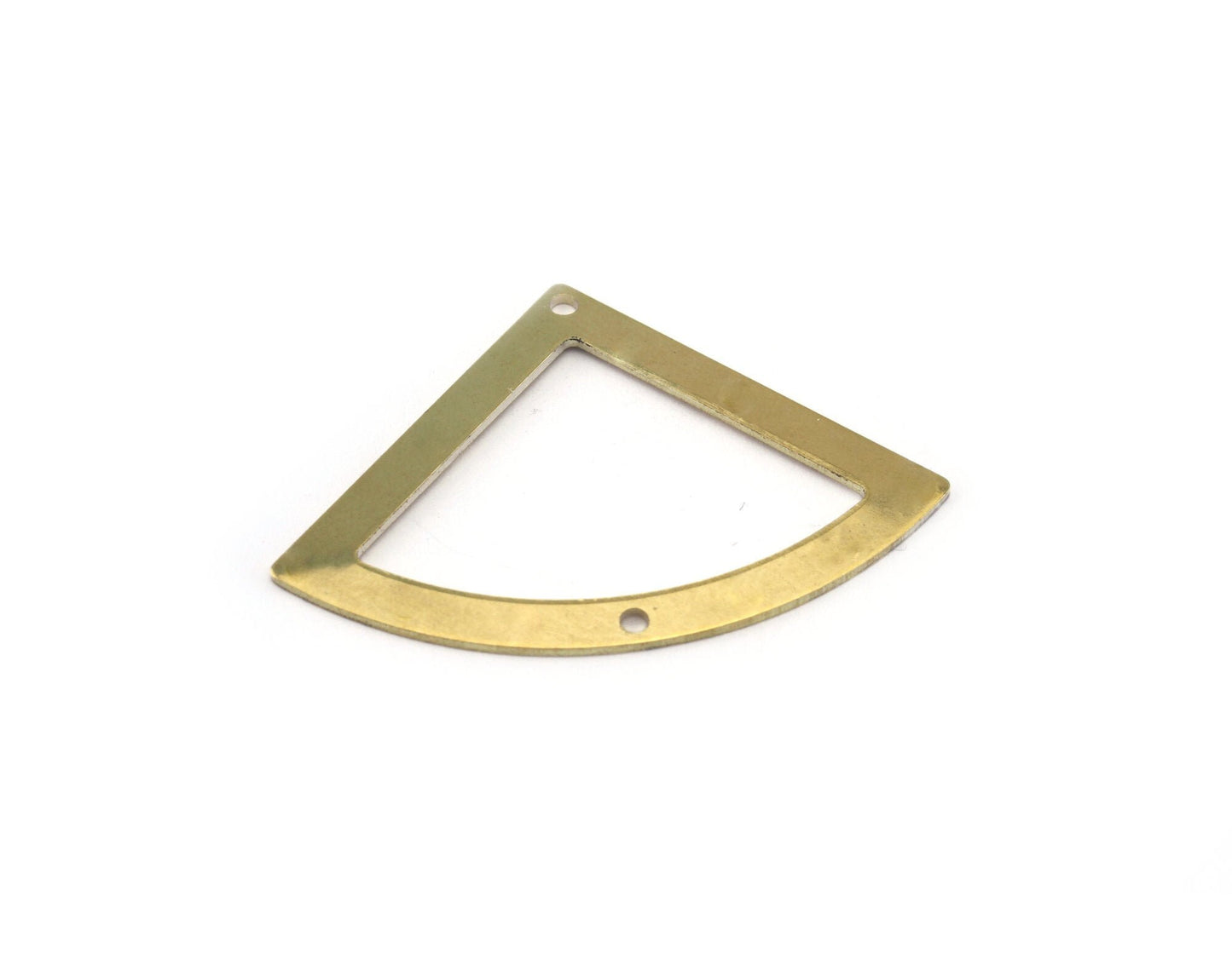 Triangle raw brass 27x39mm connector charms , findings earring oz2855-190