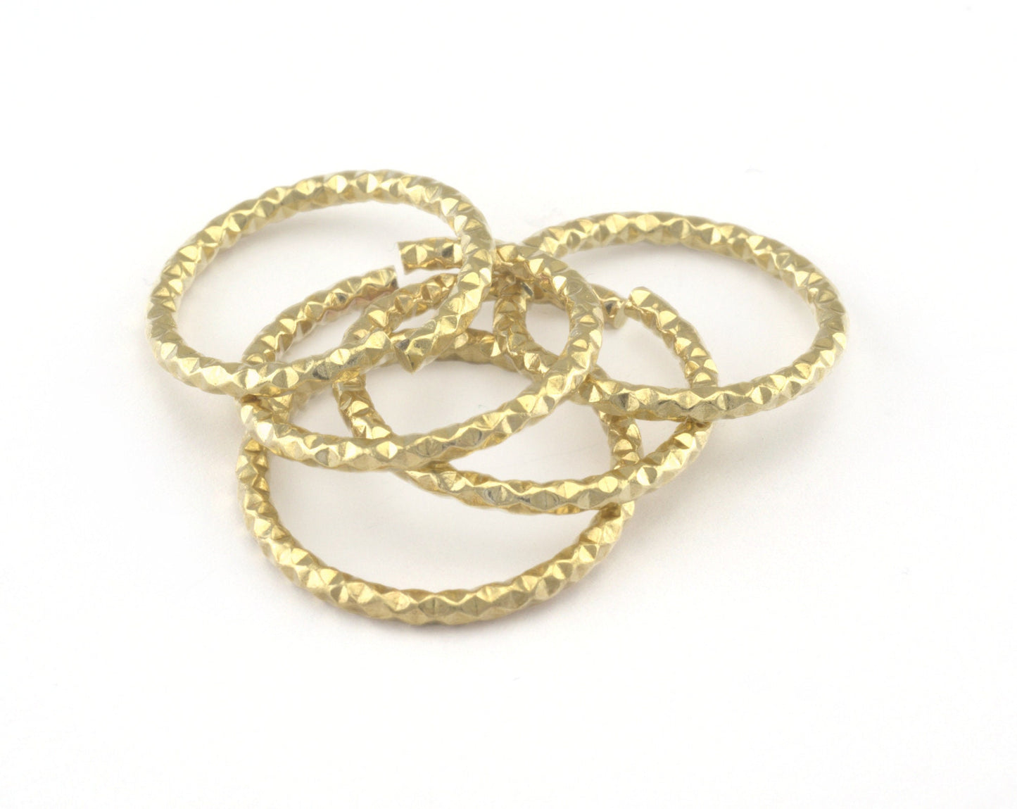 stacking ring, circle ring, Round ring knuckle ring, raw brass adjustable textured 22mm (hole 18mm 8US 56 ) 3084