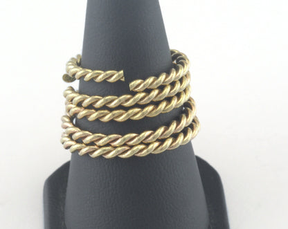 stacking ring, circle ring, Round ring knuckle ring, raw brass adjustable Swirl 21x2mm (hole 17mm 6.5US 54 ) 3090