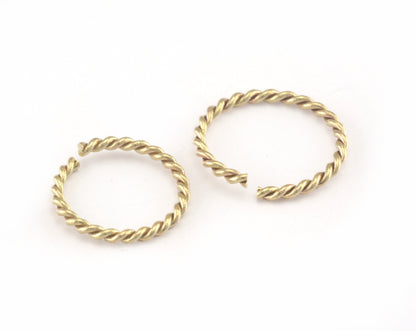 stacking ring, circle ring, Round ring knuckle ring, raw brass adjustable Swirl 20x2mm (hole 16mm 5US 50 ) 3092