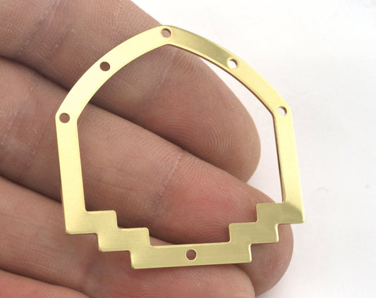 Geometric Connector (Optional holes) Charms Raw Brass 40x40mm 0.8mm thickness Findings OZ3112-280