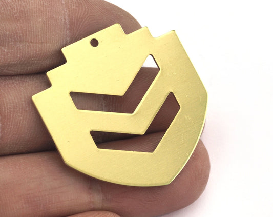 Geometric Chevron Tag (Optional holes) Charms Raw Brass 33x33mm 0.8mm thickness Findings OZ3119-455