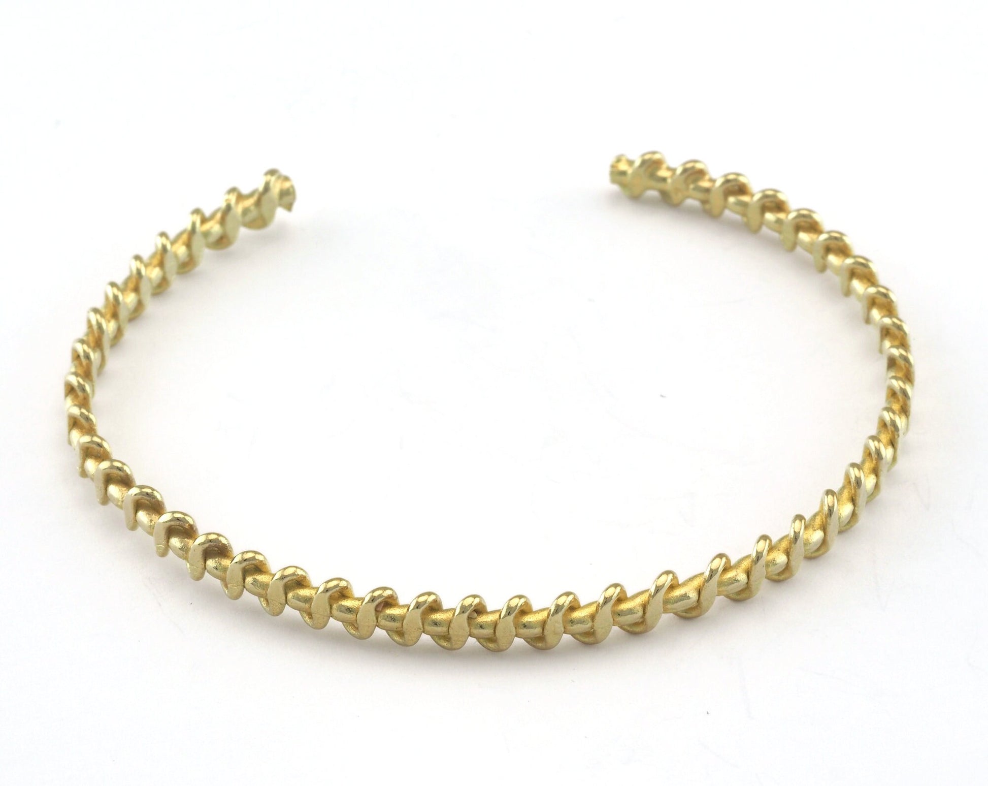 Swirl Bracelet Raw Brass (64mm inner size - Adjustable ) OZ2995