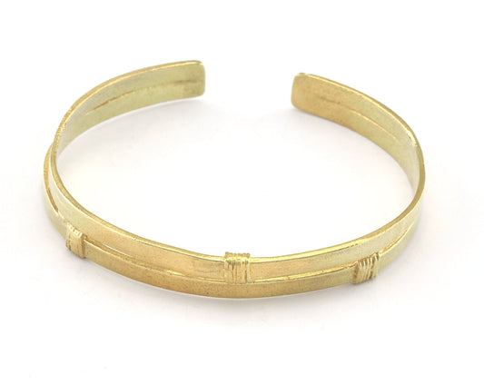 Bracelet Raw Brass (64mm inner size - Adjustable ) OZ2968