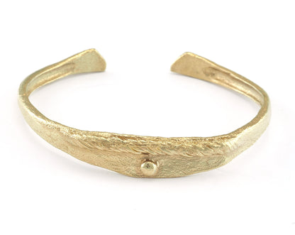 Cuff Bracelet Textured Raw Brass (62mm inner size - Adjustable ) OZ3163