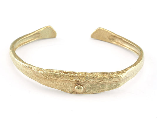 Cuff Bracelet Textured Raw Brass (62mm inner size - Adjustable ) OZ3163