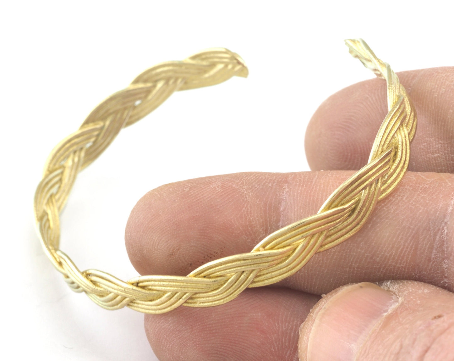 Swirl Bracelet Raw Brass (57mm inner size - Adjustable ) OZ2973