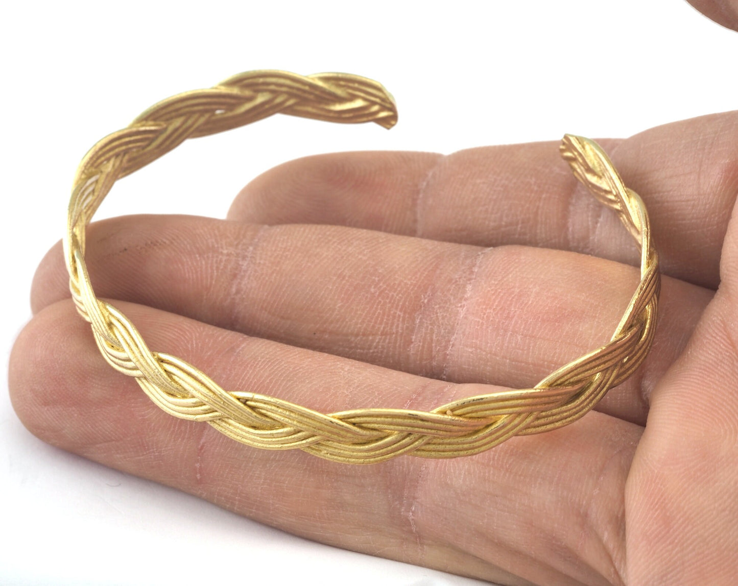 Swirl Bracelet Raw Brass (57mm inner size - Adjustable ) OZ2973