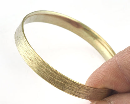 Textured Bracelet Raw Brass (64mm inner size - Adjustable ) OZ2965