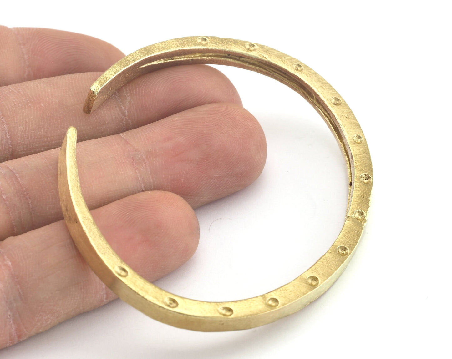 Square Bracelet Raw Brass (61mm inner size - Adjustable ) OZ3177