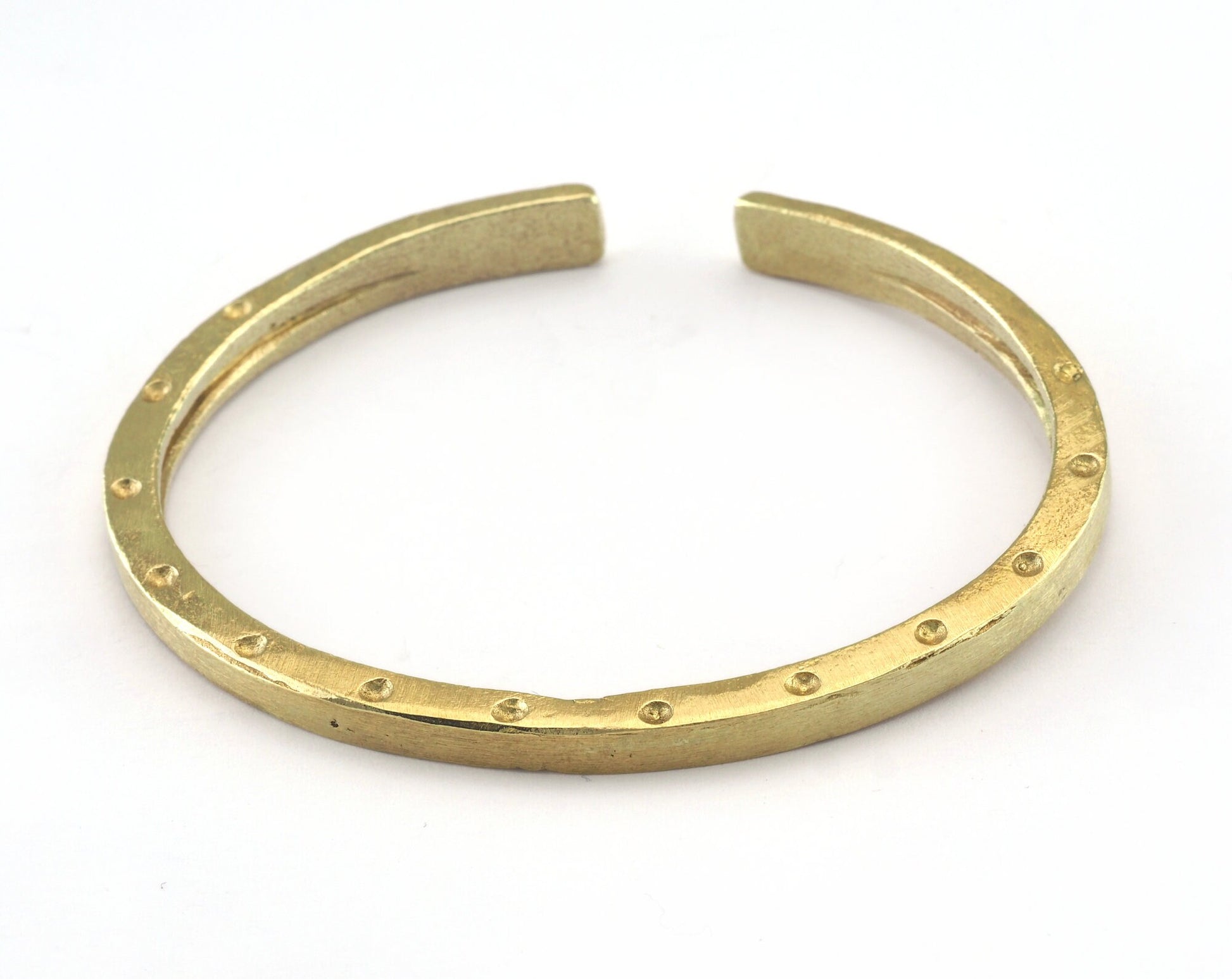 Square Bracelet Raw Brass (61mm inner size - Adjustable ) OZ3177