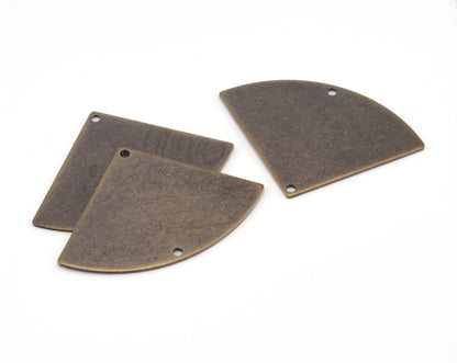 Triangle antique bronze plated brass 27x39mm connector charms , findings earring OZ2863-400