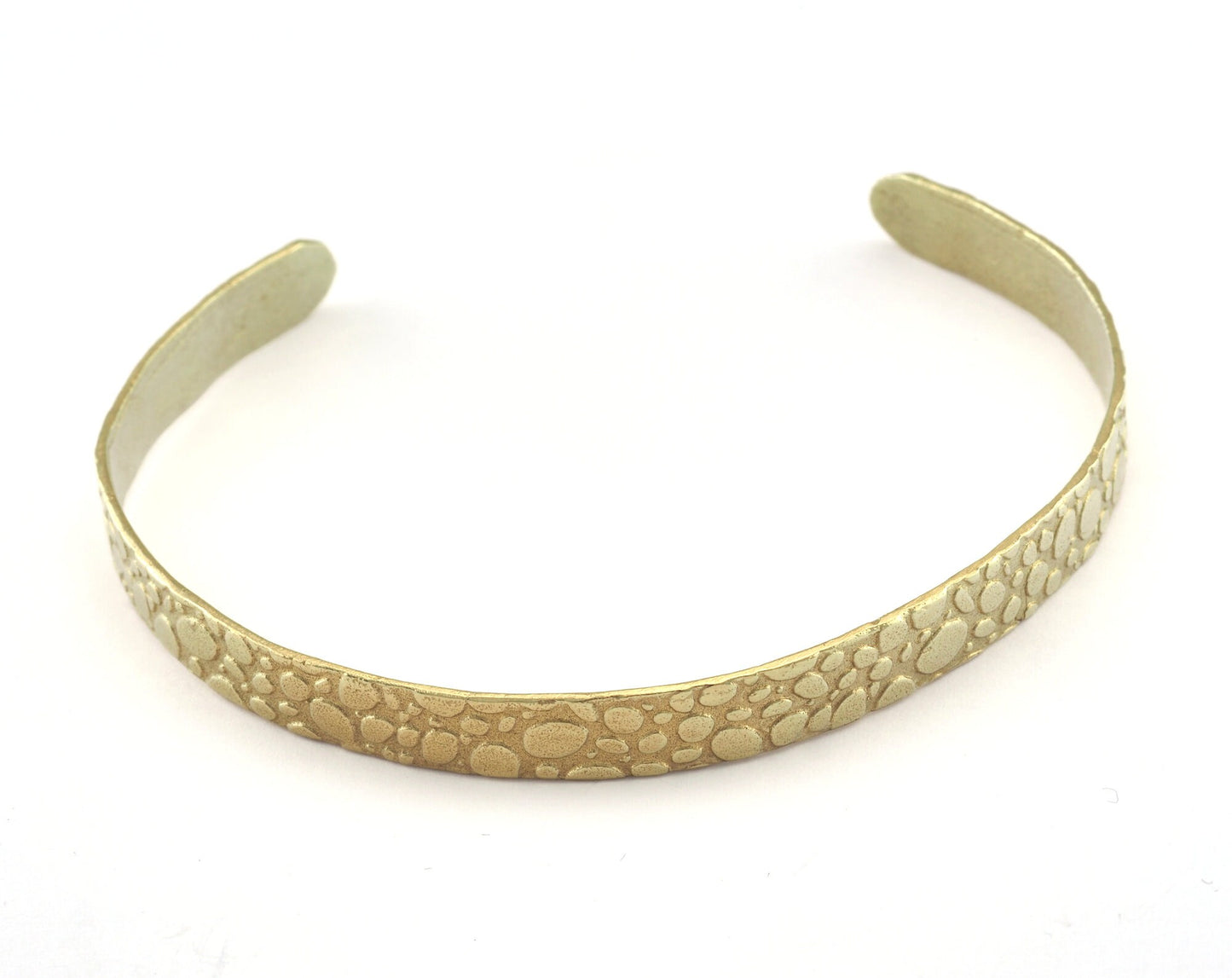 Textured Bracelet Raw Brass (68mm inner size - Adjustable ) OZ3182