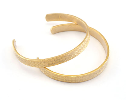 Swirl Bracelet Matte Gold Plated Brass 1 pc. (57mm inner size - Adjustable ) OZ2974