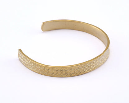 Swirl Bracelet Matte Gold Plated Brass 1 pc. (57mm inner size - Adjustable ) OZ2974