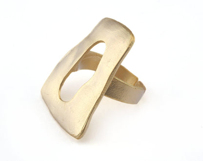 Adjustable Matte Gold Plated brass (18mm 8US inner size) OZ2975