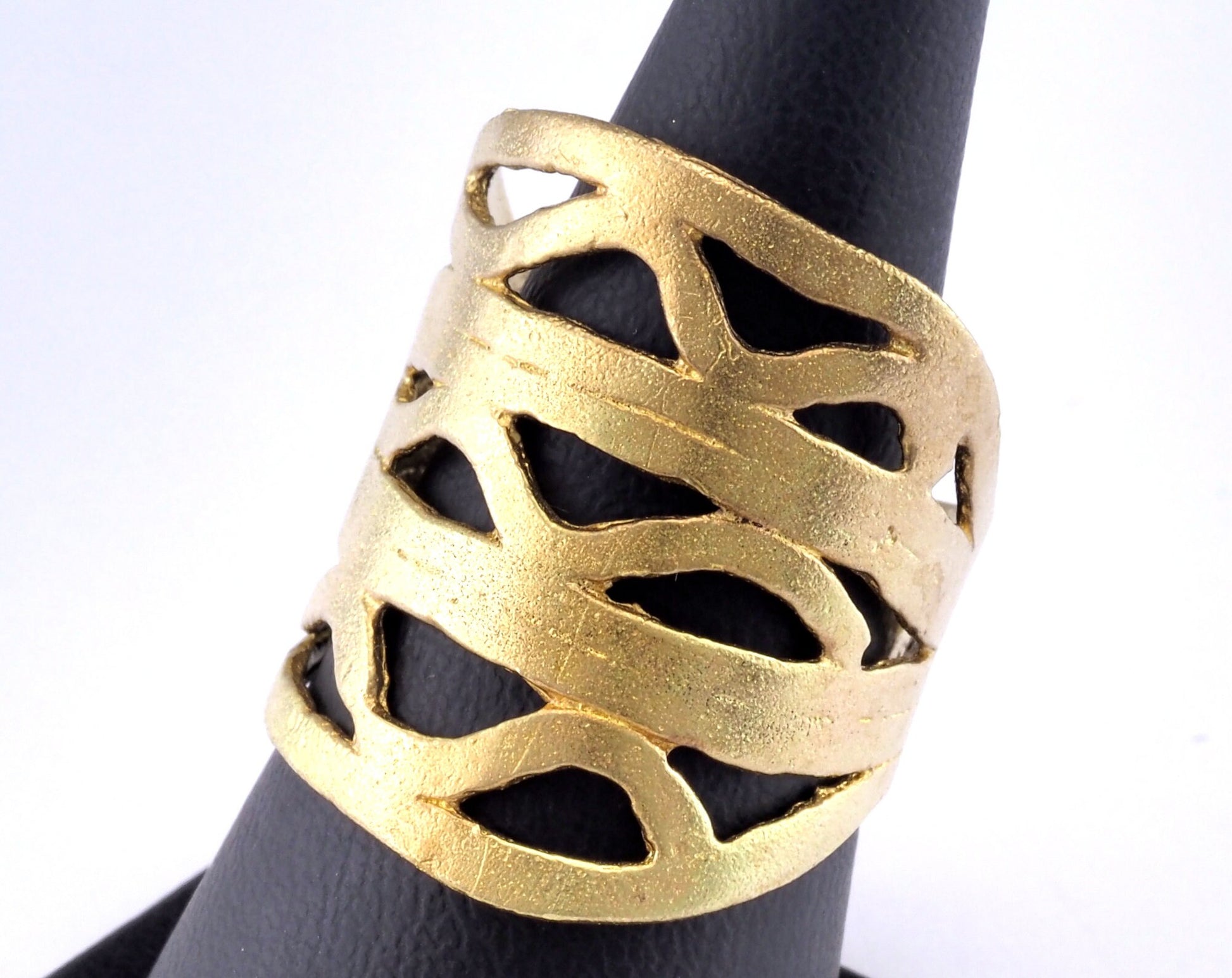 Adjustable Ring raw brass (18mm 8US inner size) Oz2992