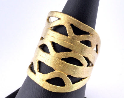 Adjustable Ring raw brass (18mm 8US inner size) Oz2992