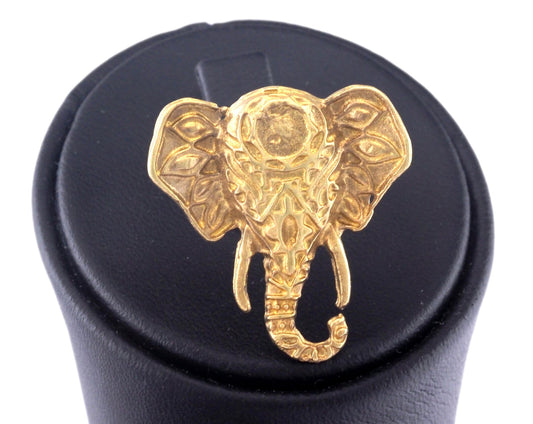 Elephant Ring Adjustable Raw brass (18.5mm 8.5US inner size) Oz2978