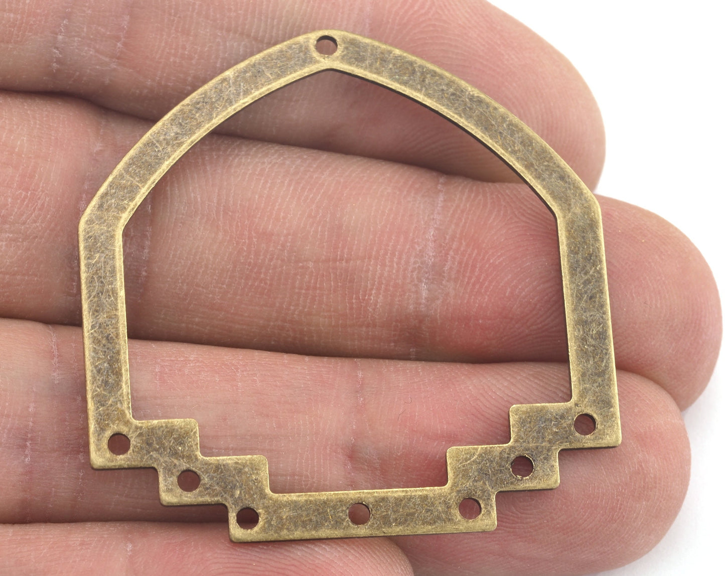 Geometric Connector (Optional holes) Charms Antique Bronze Plated Brass 40x40mm 0.8mm thickness Findings OZ3109-280