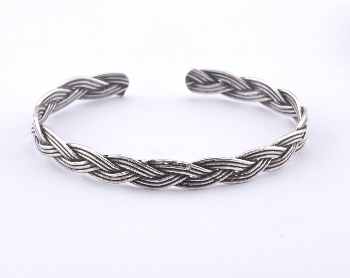 Swirl Bracelet Antique Silver Plated Brass (57mm inner size - Adjustable ) OZ2973
