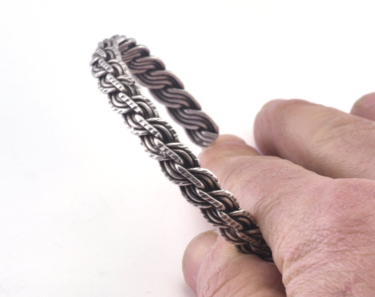 Swirl Bracelet Antique Silver Plated Brass Adjustable (61mm inner size - Adjustable ) OZ2964