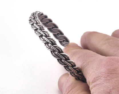 Swirl Bracelet Antique Silver Plated Brass Adjustable (61mm inner size - Adjustable ) OZ2964