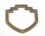 Geometric Charms (Optional holes) Charms Antique Bronze Plated Brass 33x33mm 0.8mm thickness Findings OZ3117-230