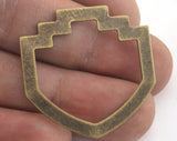 Geometric Charms (Optional holes) Charms Antique Bronze Plated Brass 33x33mm 0.8mm thickness Findings OZ3117-230