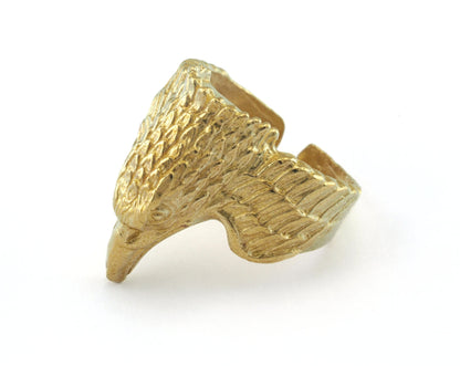 Eagle Ring Adjustable Ring Raw Brass (19mm 8.5US inner size) OZ2885