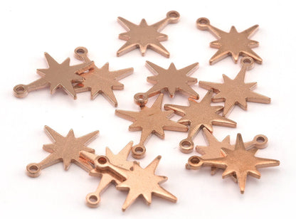 Copper North Star 17mm Charms ,Findings 2954-56