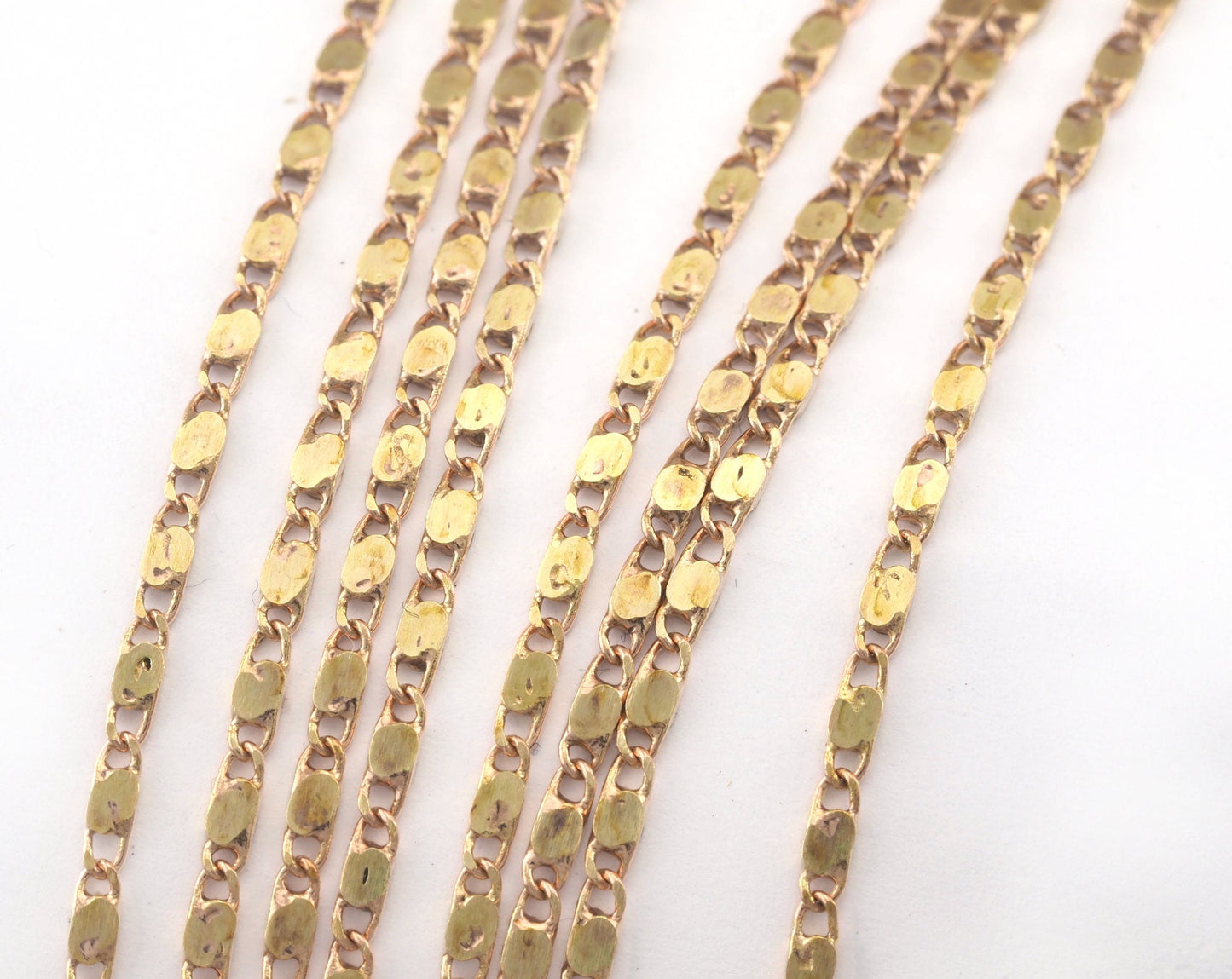 Soldered disc chain Raw Brass 1.7mm Z155