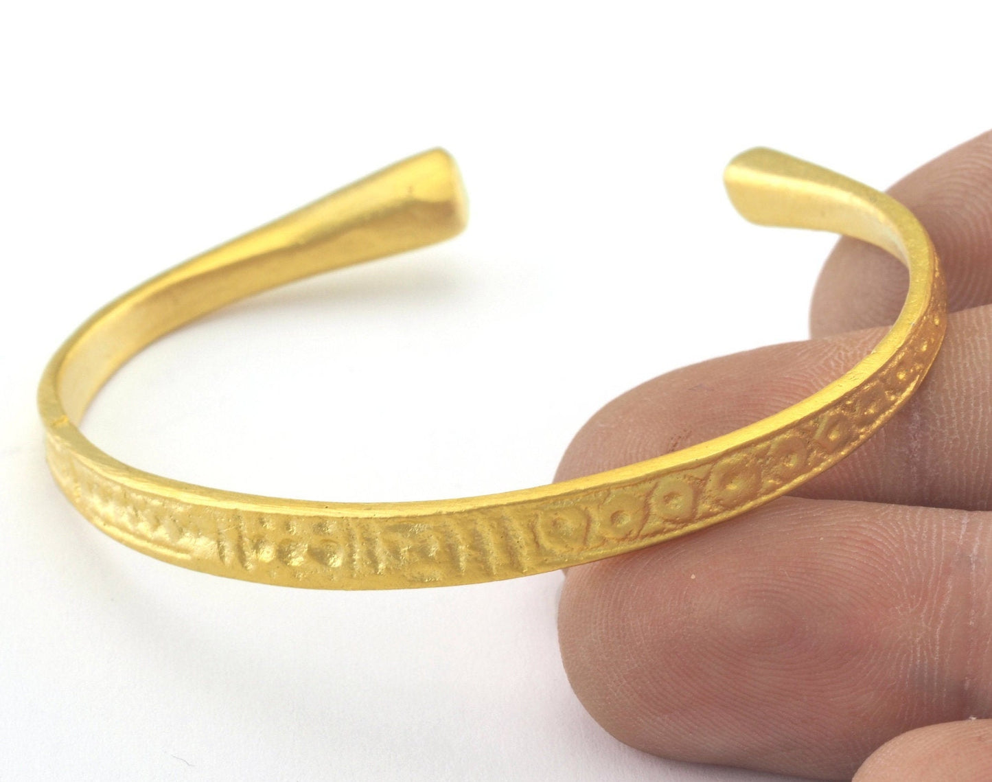 Bracelet Old symbols Adjustable Matte Gold Plated Brass (55 mm inner size - Adjustable ) OZ3178