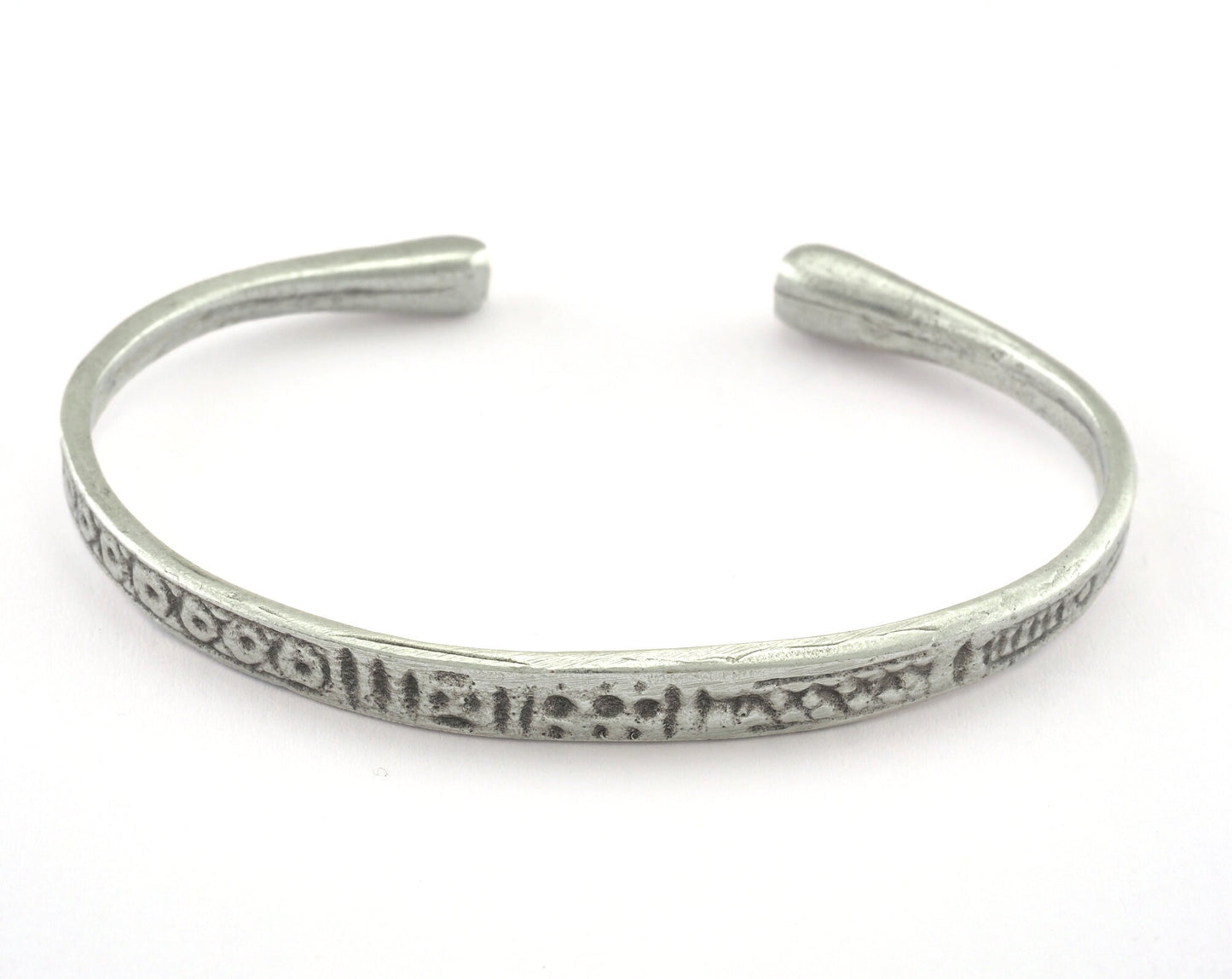 Bracelet Old symbols Antique Silver Plated Brass (50mm inner size - Adjustable ) OZ3178