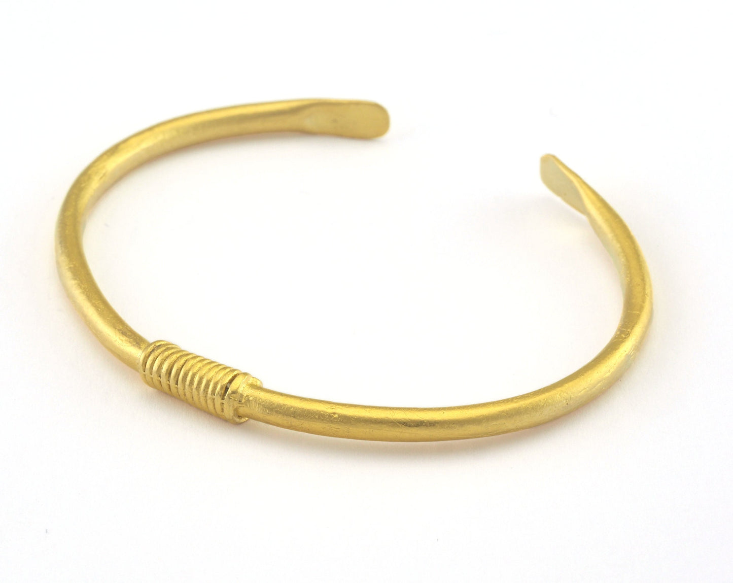 Bracelet Matte Gold Plated Brass (64mm inner size - Adjustable ) OZ3171