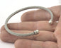 Swirl Bracelet Antique Silver Plated Brass (62mm inner size - Adjustable ) OZ3156