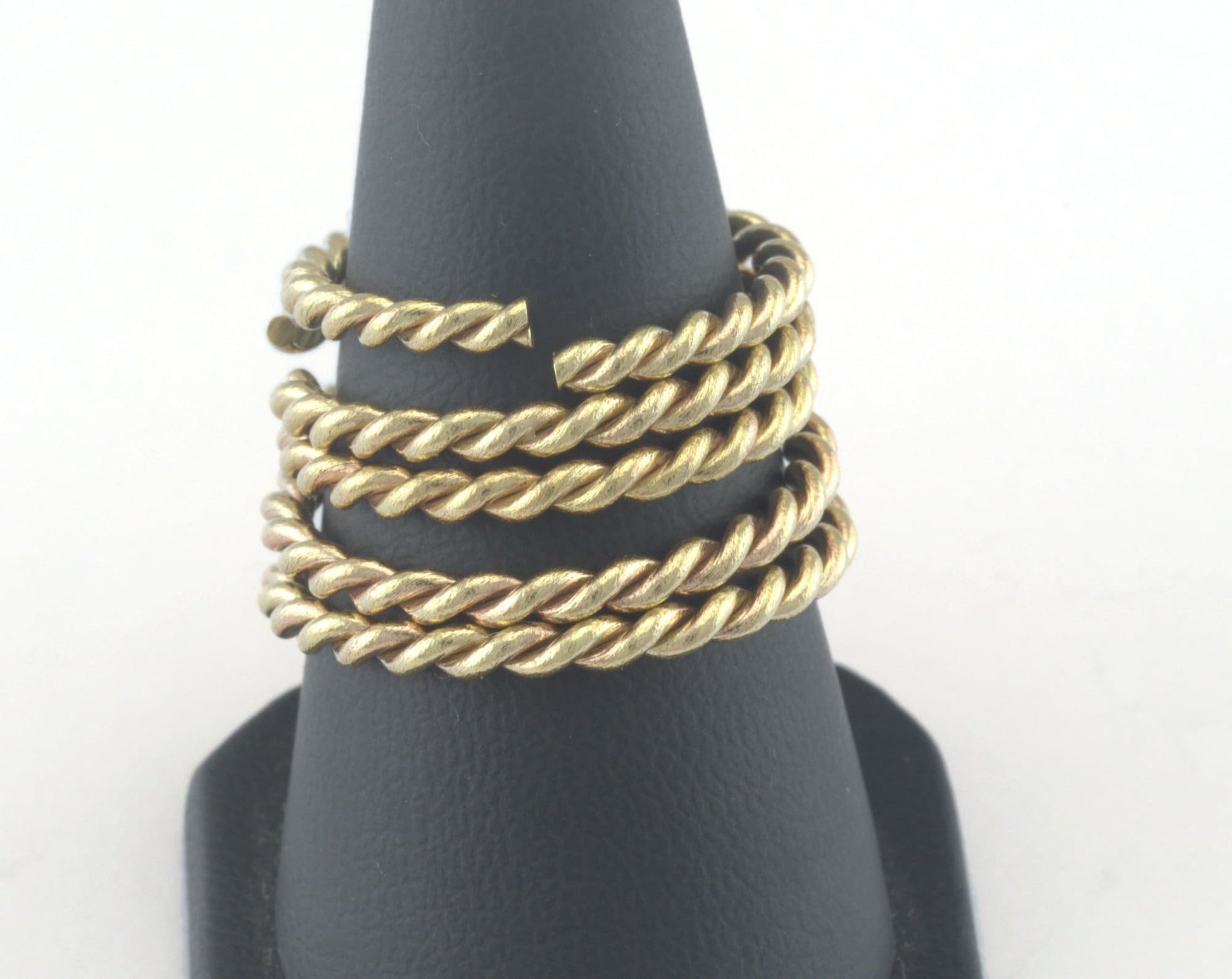 stacking ring, circle ring, Round ring knuckle ring, raw brass adjustable Swirl 21.5x1.5mm (hole 18.5mm 8.5US 58 ) 3233
