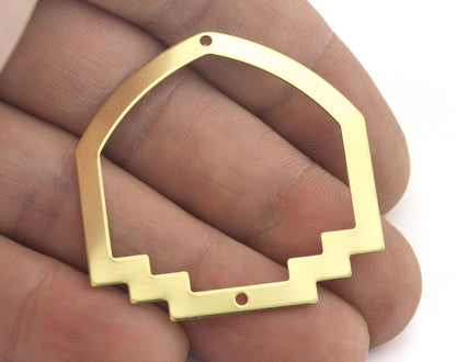 Geometric Connector (Optional holes) Charms Raw Brass 40x40mm 0.8mm thickness Findings OZ3110-280