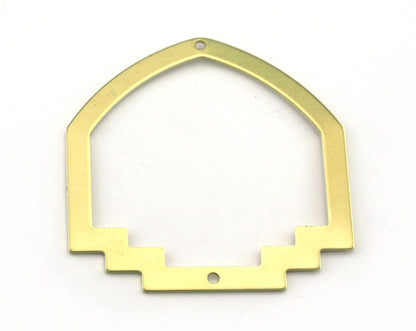 Geometric Connector (Optional holes) Charms Raw Brass 40x40mm 0.8mm thickness Findings OZ3110-280