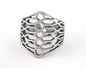 Adjustable Ring 24mm Antique Silver Plated brass (18mm 8US inner size) OZ3292