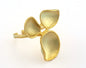 Flower Adjustable Ring Matte Gold Plated Brass (16.5mm 6US inner size) OZ3303