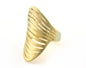 Adjustable Ring Matte Gold Plated Brass 29mm (16.5mm 6US inner size) OZ3305