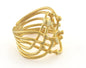 Adjustable Ring Matte Gold Plated Brass (18mm 8US inner size) OZ3306 Ring25