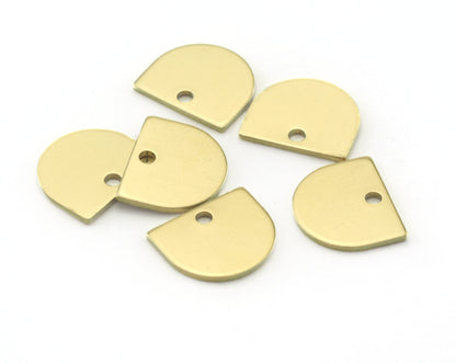 Dshape semi circle 10x11.5x0.8mm raw brass findings scs oz33318-66