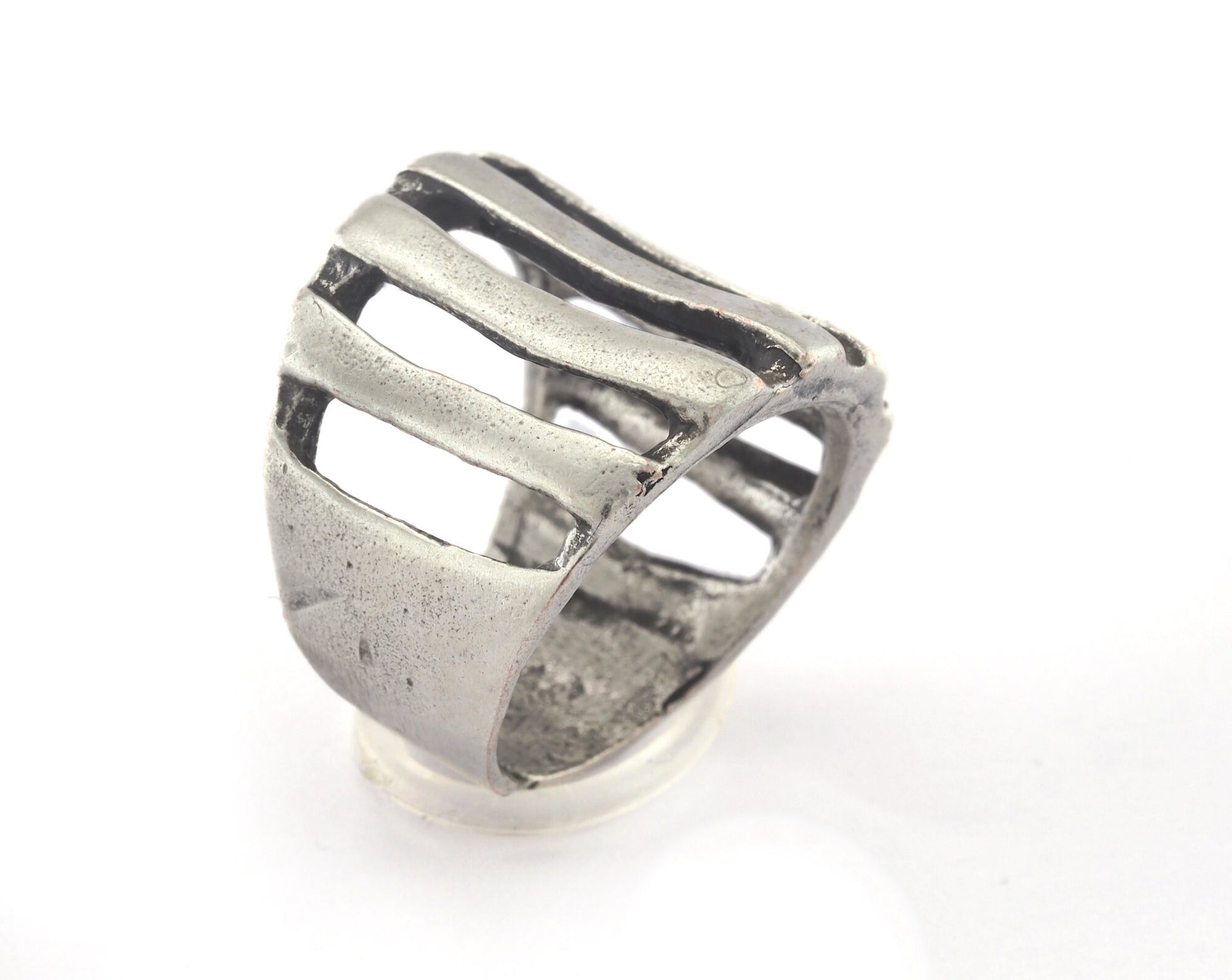 Ring Adjustable Ring 19mm Antique Silver Plated brass (18mm 8US inner size - Adjustable ) OZ3333 ring22