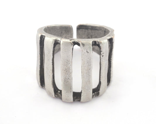 Ring Adjustable Ring 19mm Antique Silver Plated brass (18mm 8US inner size - Adjustable ) OZ3333 ring22